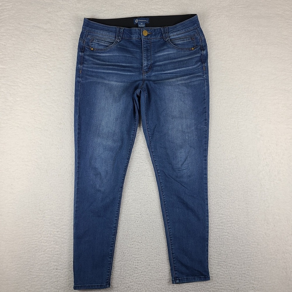 Democracy Jeans Womens 16 Blue Ab Solution Skinny Ankle Dark Wash Denim *